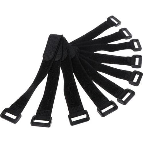 10 Pcs/Set Fishing Rod Strap Fixing Belt Magic Sticker Elastic Universal Tie Fastening Band Portable Outdoor Fishing Tackle