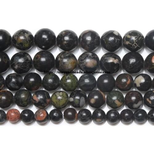 15" Natural Stone Plum Blossom Jades Round Loose Beads 6 8 10 MM Pick Size