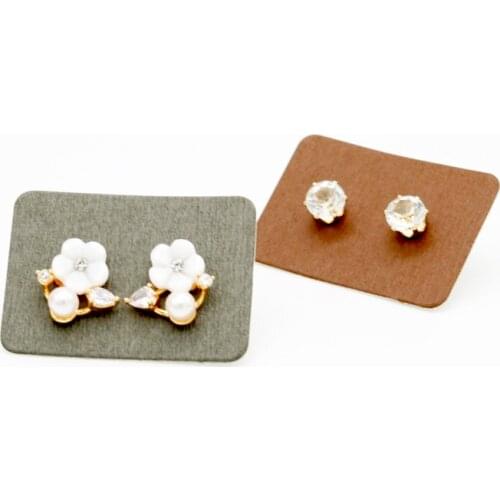 2018 New 100Pcs 2.5x3.5cm Gray Paper Ear Studs Cards Tags Jewelry Earrings Card Favor Ear Studs Earring Display Packaging Cards