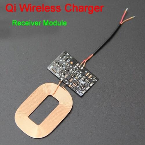 Qi Wireless Charger PCBA Circuit Board Receiver Module + Coil DIY Charging 5V 1A