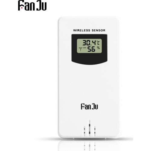 FanJu Wireless Outdoor Sensor with 3 Signal Channel Temperature Meter Indoor Thermometer Hygrometer for FanJu Weather Station