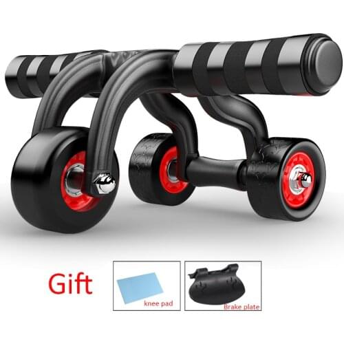 Four Wheels Abdominal Wheel Ab Rollers Fitness Waist and Abdomen Exercise Fourwheeled Abdominal Wheel for Gym Equipment