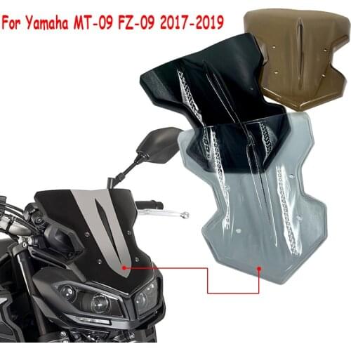 For Yamaha MT-09 FZ-09 2017 2018 19 2020 FZ09 Windscreen MT09 Windshield Deflector Parabrisas MT 09 FZ 09 Motorcycle Accessories