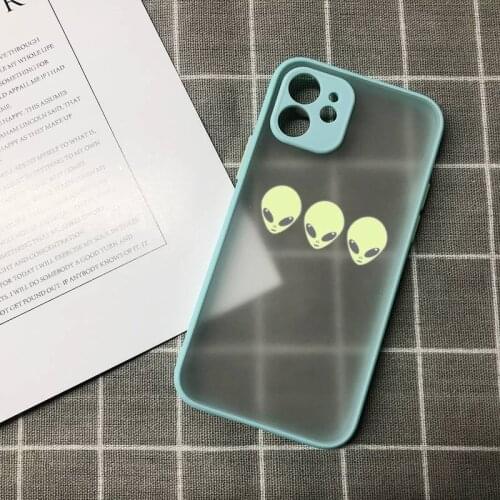 Aesthetics Cartoon alien space Phone Case for iPhone 12 mini 11 pro XS Max X XR 7 8 plus SE20 High quality TPU silicon cover