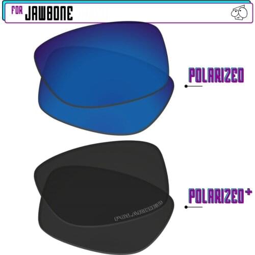 EZReplace Polarized Replacement Lenses for - Oakley Jawbone Sunglasses - BlackPPlus-SapphireP