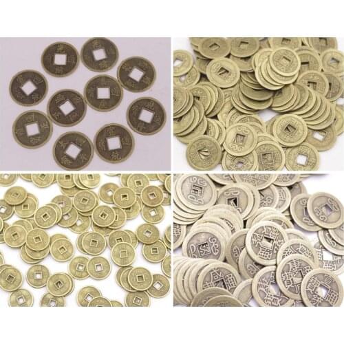 Feng shui 100pcs 10mm-24mm replica chinese Qing Dynasty Coins copper 5 emperor random Choose Size