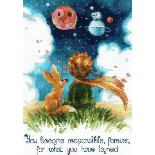 Customized Embroidery The Little Prince Wholesale Cross Stitch Supplies UK with 100% Cotton Floss & Free Shipping for Wall Decor