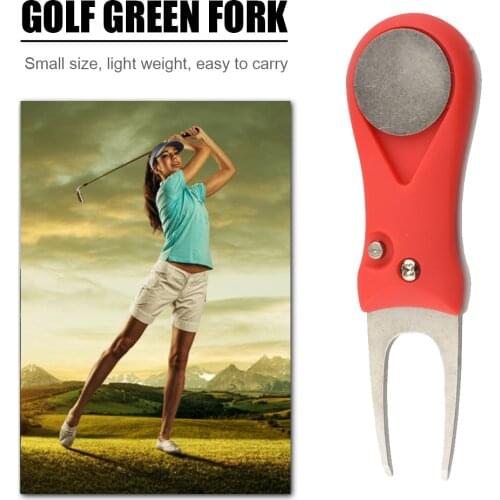 Golf Divot Repair Tools Folding Pitch Cleaner Putting Pitchfork Golf Accessories for Outdoor Exercise Sport Decoration