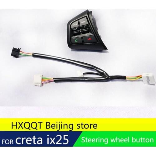 For Hyundai ix25 steering wheel button creta 2.0L steering wheel cruise control button with wiring on left only music switch