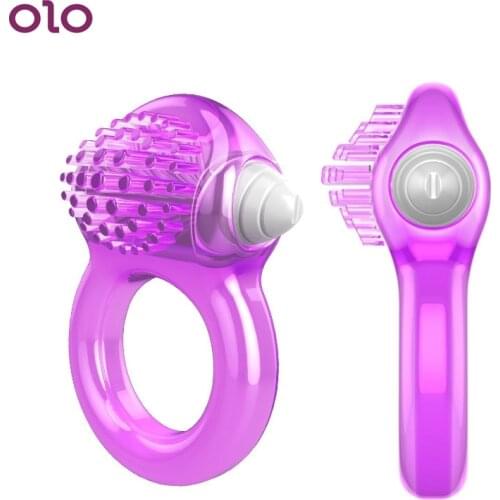 Penis Ring Vibrator Delay Ejaculation Clitoris Stimulator Sex Toys for Men Couples Cock Extender Rings Male Chastity Device