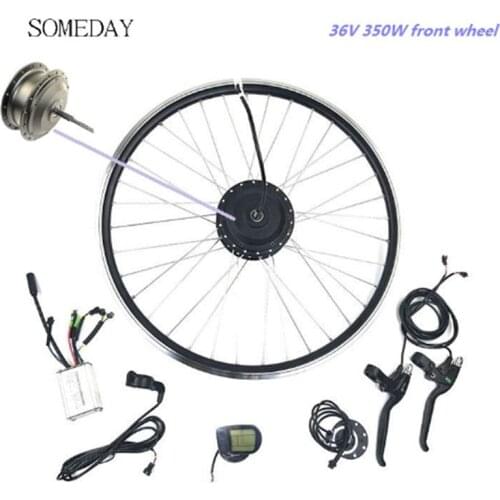 SOMEDAY 36V350W Ebike /Electric Bicycle Conversion kit front hub Motor Wheel 16/24/26/27.5/ 28/29inch 700c with KT LCD5 display