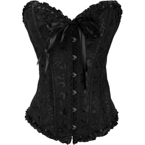 Plus Size Bustier Corsets Gothic Lace Up Binders and Shapers Overbust Body Shapewear Women Sexy Slimming Waist Trainer Boned 6XL