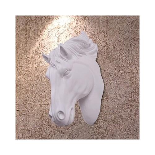 American Creative Stereo Animal Horse Head Wall decoration imitation resin Horsehead wall hanging shop wall Crafts for Home