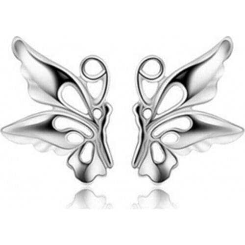 Fashion sale delicate butterfly stud earrings for woman elegant cute wings earring jewelry gift wholesale anti-allergic brincos