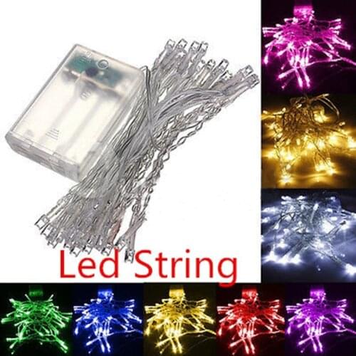Jiguoor AA Battery Mini 10 LEDs Cool/Warm White String Fairy Lights new year party wedding Christmas decoration for home