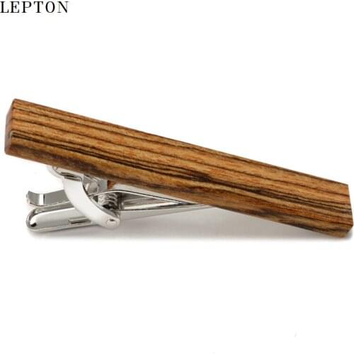 High quality Man Tie Bar of Bocote Business Wedding Party Necktie wooden Tie Bar Clip Low-key Luxury Wood Tie clips For Mens