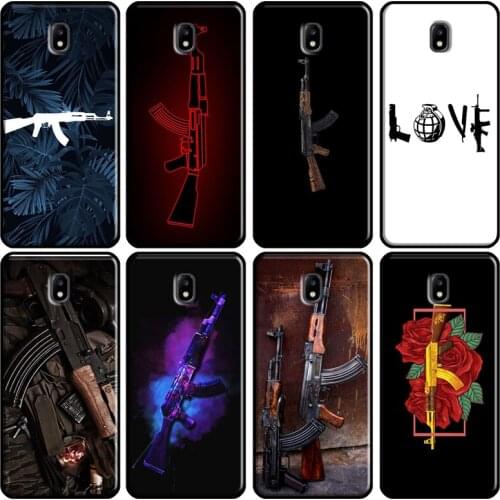 AK47 Handgun Gun BUllets Soft Case For Samsung Galaxy A3 A5 2016 J1 J3 J4 J5 J6 J7 2017 J2 Core J8 A9 A6 A8 Cover