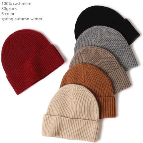 Naizaiga 100% cashmere Cashmere knitted hat without eaves for lovers boy girl hat, SN751