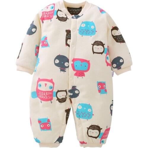 Newborn Baby Clothes Baby Boy Girl Clothes Autumn Winter Cotton Infant Jumpsuit Long Sleeve Rompers Costumes Baby Romper