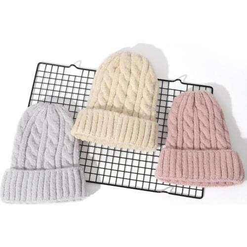 Solid Warm Soft HIP HOP Knitted Hats Men Winter Caps Womens Skullies Beanies For Girl Wholesale Hat Female Unisex Cotton Blends