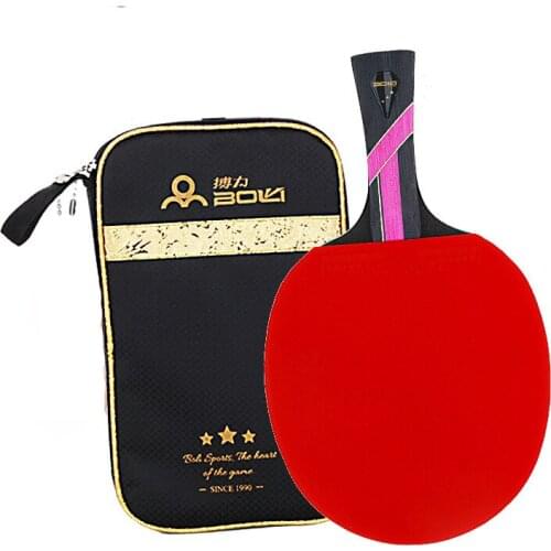 7 Ply Pure Wood Table Tennis Racket 3 Star Ping Pong Paddle Racket Bat for New Learners