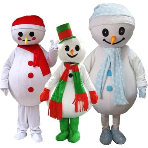 High Quality Sale Christmas Snowman Mascot Costume Christmas Party Performance Mascot Costume Adult Size Halloween Party Dress