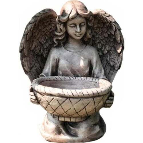 European Style Old And Retro Bottled Angel Big Flower Bottle Villa Character Girl Bottled Garden Decoration Ornaments