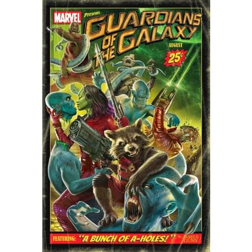 Guardians of the Galaxy Old Comics Sci-fi Movie Retro Vintage Kraft Poster Canvas Painting Wall Sticker Home Decor Gift