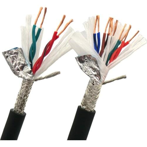 Ultra High Flexible Cable Twisted Pair Shielded Towline Wire 4,6,8,10,12,16 core 0.2, 0.3, 0.5,0.75,1,1.5 mm² Drag Chain Cable