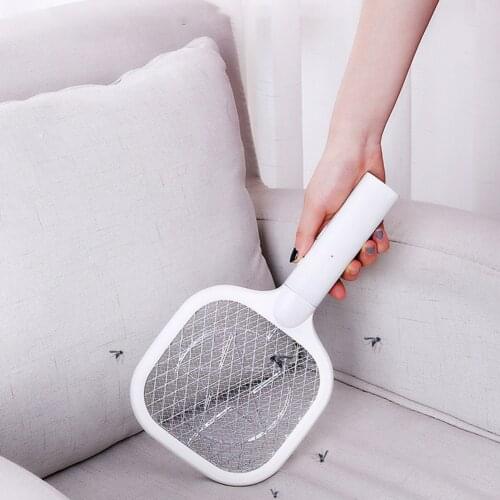 Smart 2 in 1 USB Rechargeable Electric Insect Swatter Home Living Room Anti Mosquito Fly Bug Zapper Racket Killer Trap Lamp