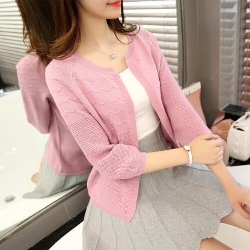 New Women Sweater Spring 2021 Autumn Winter Fashion Elegant Peach Embroidery Slim Girls Knitted Cardigans Tops Female Cardigan