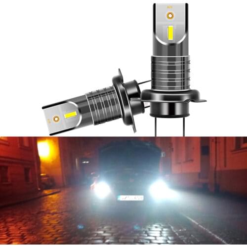 1set H7 Led Lights for Car 6000K Headlight 55W Bulb Universal Super Bright COB CSP Lamps for Automobiles Luces Led Para Auto 12V