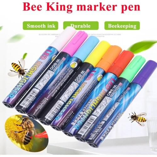 1PCS Mark pens queen bee marker pen marking king rearing system 8 colors available identification bees tools equipment my order
