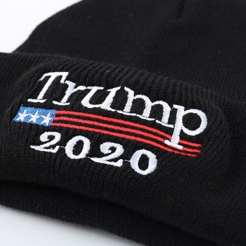 2020 Trump hat election knitting wool skullies beanies for men women winter hat outdoor cold protection cap dropship ping