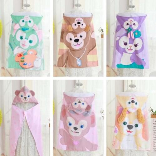 Cartoon Japan Duffy Bear Stellalou rabbit ShellieMay Cookie Dog Children bath towel Bathrobe Beach bathrobe