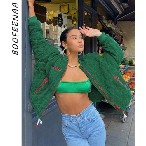 Женские стеганые куртки BOOFEENAA China At AliExpress