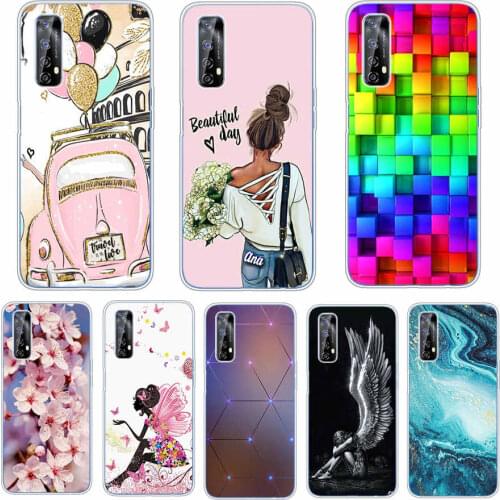 Case For Realme 7 Case Realme 7 pro TPU Protective Case on Realme 7 Pro Soft Silicone Back Cover For OPPO Realme 7 7 Pro flower