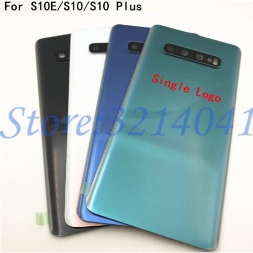 New Glass Battery Cover Back Door Housing Case For Samsung Galaxy S10 Plus S10e S10 S10+ G970 G9730 G9750 With Camera lens+Logo