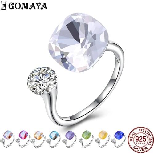 GOMAYA Rings With Crystals