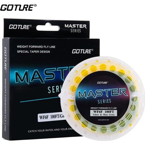 Goture MASTER Fly Fishing Line 100/90FT Weight Forward Floating Fly Line for Sea Bass Trout WF2F-WF10F Fly Fishing Accessories