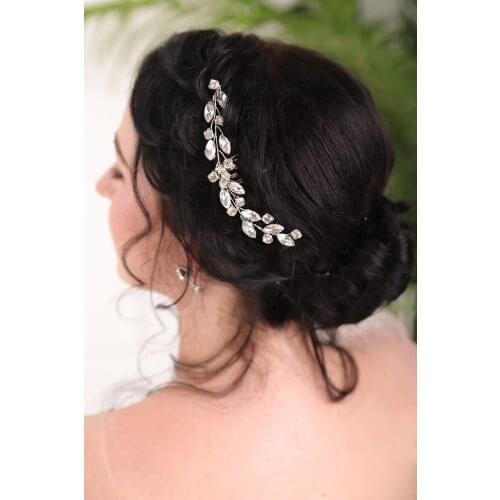 Vintage Shiny Rhinestones Silver chic Hair comb women Banquet wedding accessories decoration Bride Hair Jewelry