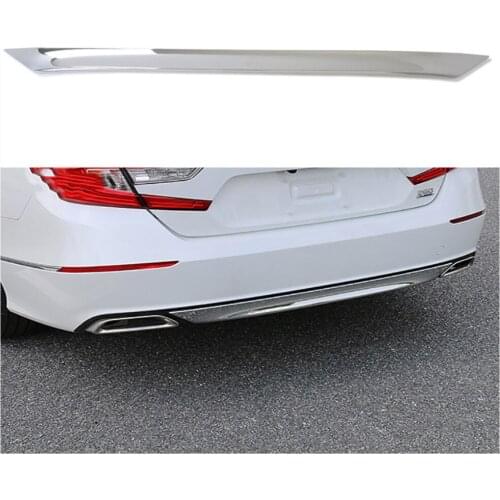 For Honda Accord 2018 2019 2020 ABS Chrome Rear Bumper Cover Trim Decorative Protector Trims Sticker Car Styling Accessories