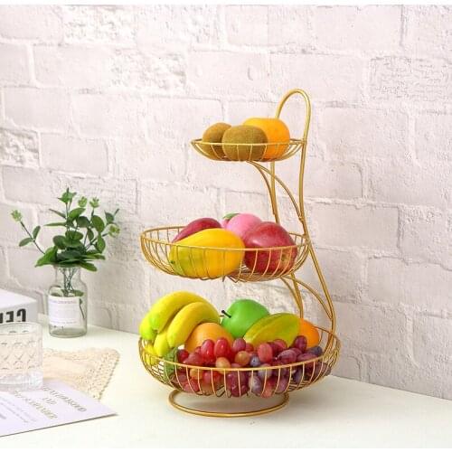 INS Wind Tianyi Fashion Modern Web Celebrity Living Room Household Light Luxury Fruit Tray Multilayer Exquisite Fruit Basket
