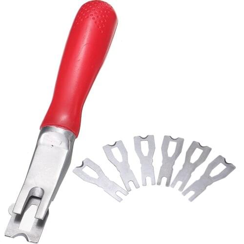 Leather Craft Skiving Trimming Tool Leathercraft Handle Knife Handwork Knife DIY Trim Tool with 6 Blades