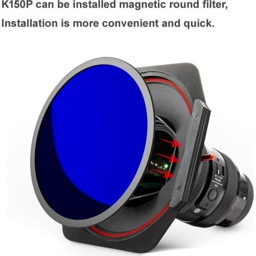 Kase K150P Aluminum 150mm Square Magnetic Filter Holder w/ Round CPL MCUV ND1.8 for Sigma 14mm F1.8 DG HSM ART
