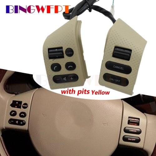 For SYLPHY & FOR Nissan LIVINA & FOR TIIDA steering wheel control buttons A pair with cables silver button with backlight