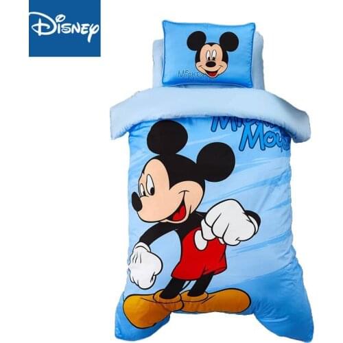 Mickey mouse bedding set for kids home decoration quilt covers bedspread bed 2-3pcs promotion birthday presents cartoon blue new