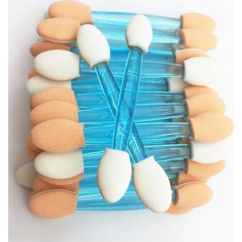 New Fashion 100Pc Pro Sponge Stick Eye Shadow Applicator Cosmetic Makeup Tools Double-head Eyeshadow Brush For Women Makeup Tool