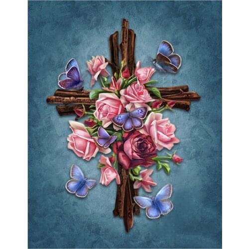 New Arrivals Butterflies & Roses DIY Full Round Diamond Painting 3D Embroidery Cross Stitch Rhinestone Mosaic Home Decor YC595