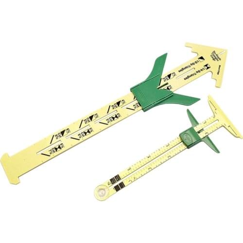 2 Pcs Handy 5-In-1 Sliding Gauge Triangles Gauge Sewing Measuring Tools, Plastic T Gauge Hem Gauge for Sewing Quilting